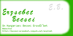 erzsebet becsei business card